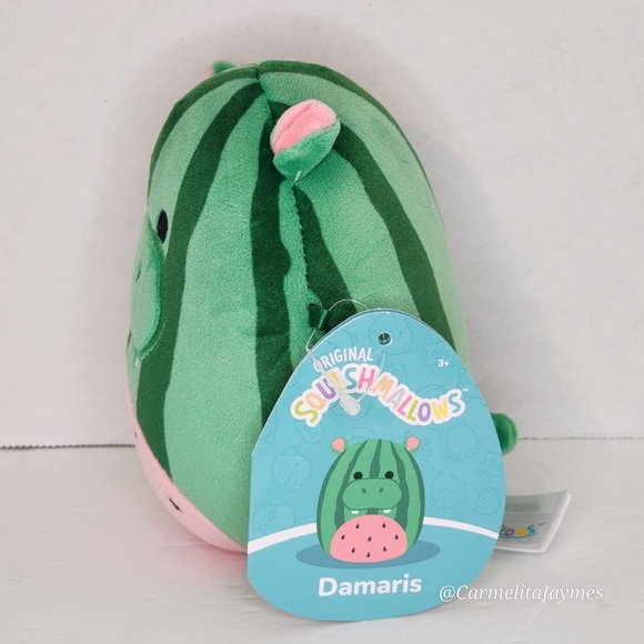 DAMARIS 🍉🦛 Watermelon Hippo Crossover Original Squishmallow By Kellytoy NWT - Picture 4 of 8